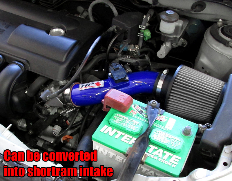 HPS Performance Cold Air Intake Kit 2003-2004 Toyota Matrix XR 1.8L, Converts to Shortram, Blue