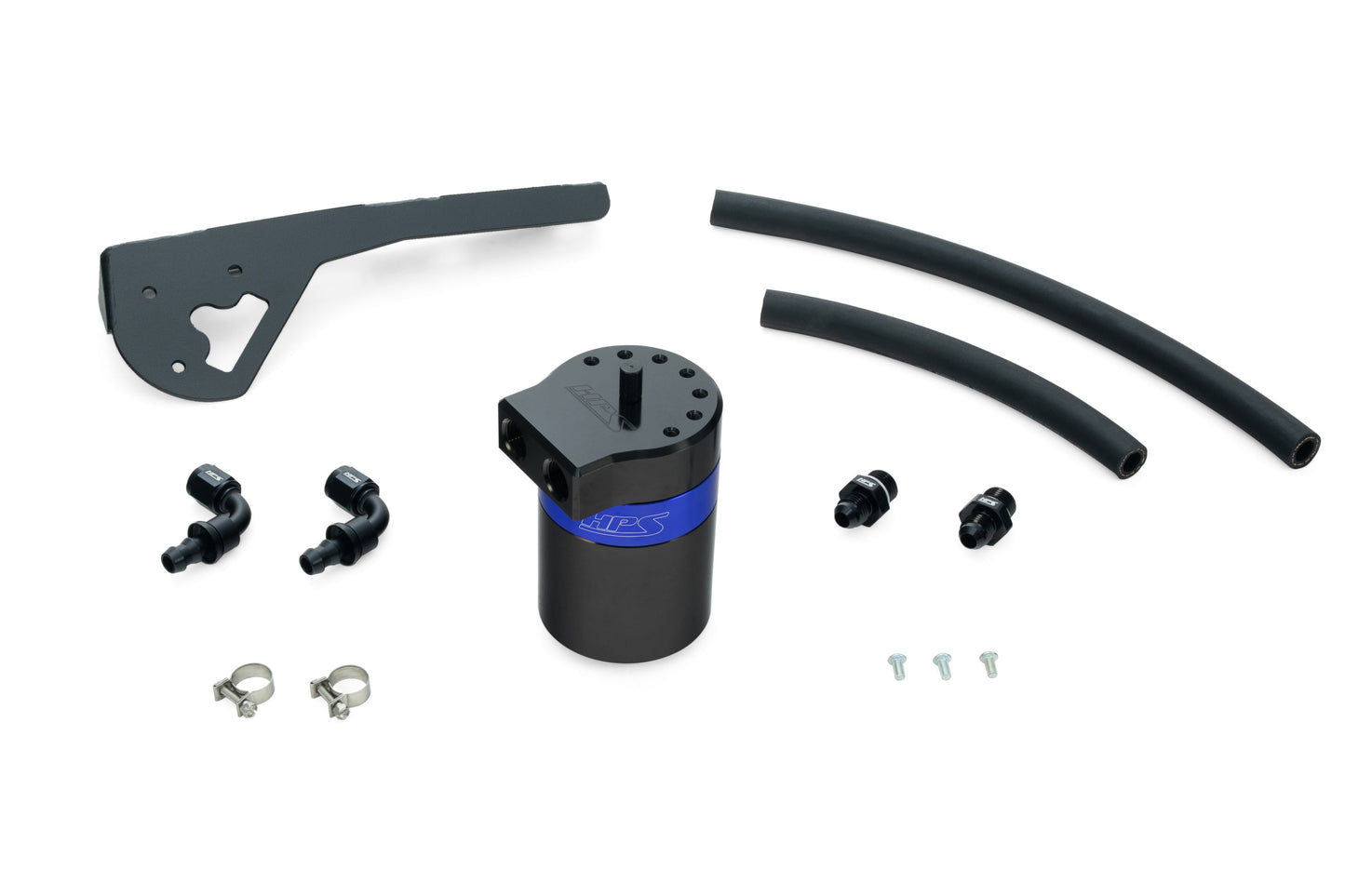 HPS Performance Aluminum Oil Catch Can Kit 2019-2025 Acura RDX 2.0L Turbo, Blue, 860-015BL