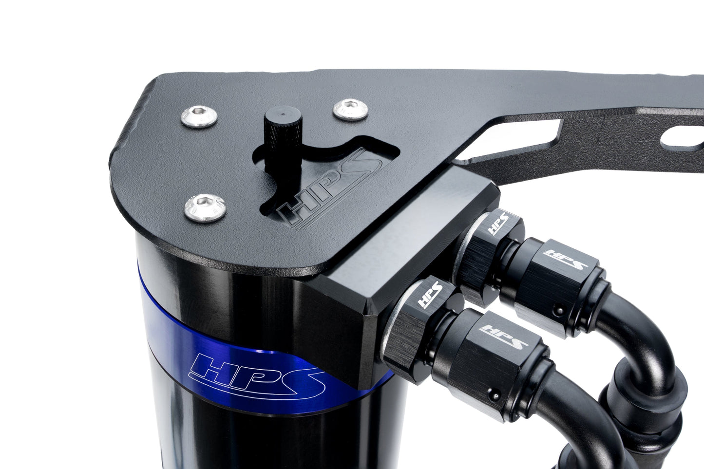 HPS Performance Aluminum Oil Catch Can Kit 2019-2025 Acura RDX 2.0L Turbo, Blue, 860-015BL