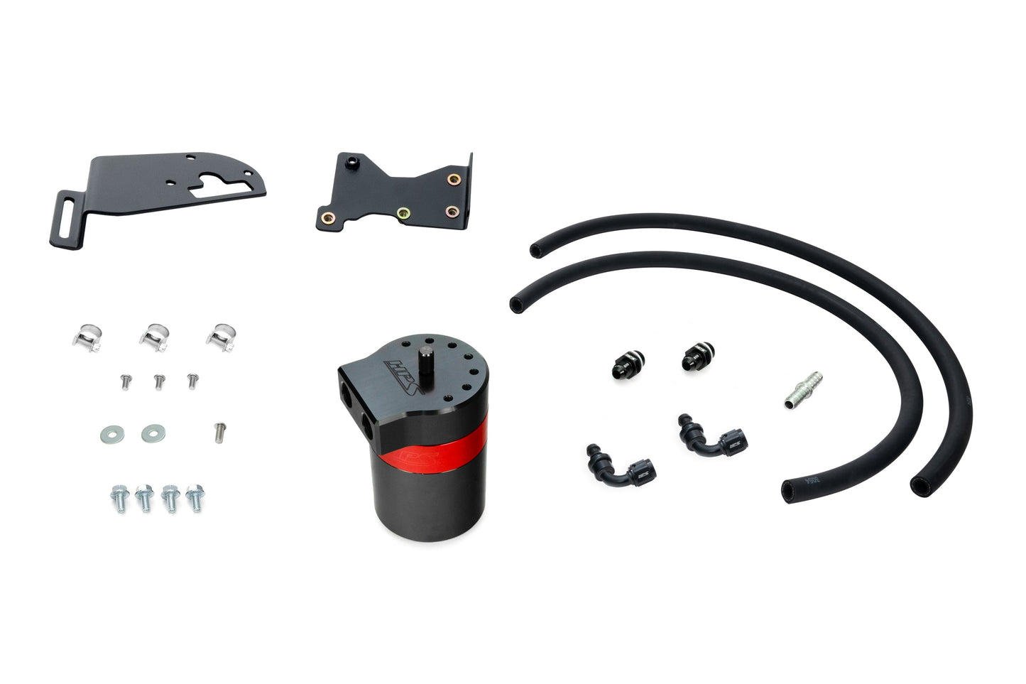 HPS Performance Aluminum Oil Catch Can Kit 2006-2013 Lexus IS250 2.5L V6, Red, 860-025