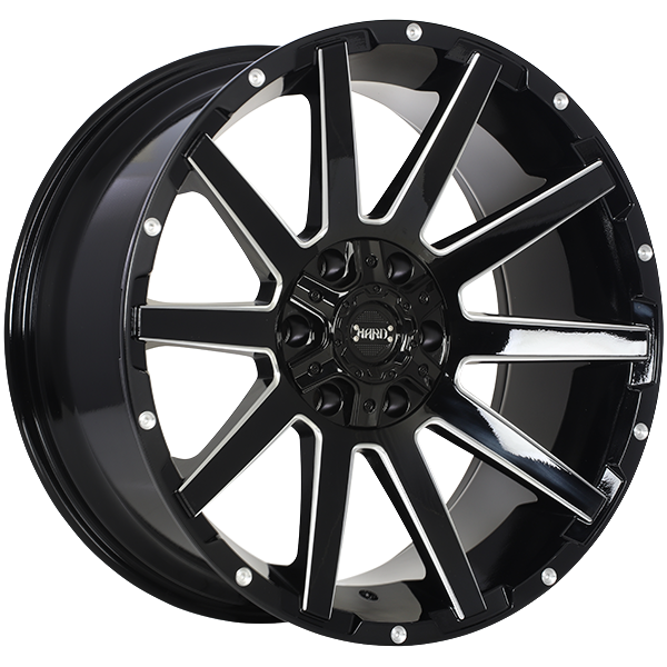Ruffino HARD SINNER Gloss Black - Milled Edge 20x9 +15 5x127|5x139.7mm 77.8mm