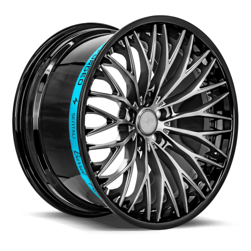 Sentali Barrel Forged SB1 - Gloss Black Lip / Matte Gunmetal Centre 20x9 ET35 5x120