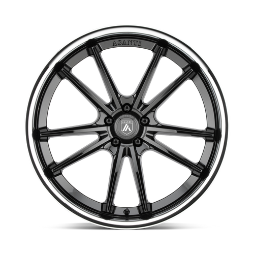 Asanti Black ABL-23 SIGMA Gloss Black W/ Chrome Lip 24x9 +15 5x115mm 72.6mm