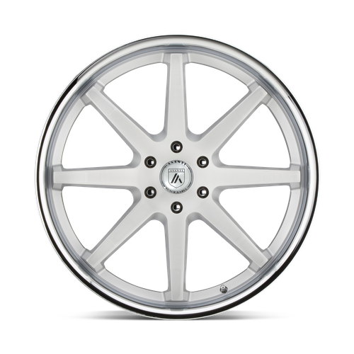 Asanti Black ABL-32 KAISER Brushed Silver W/ Chrome Lip 24x10 +30 6x139.7mm 100.3mm
