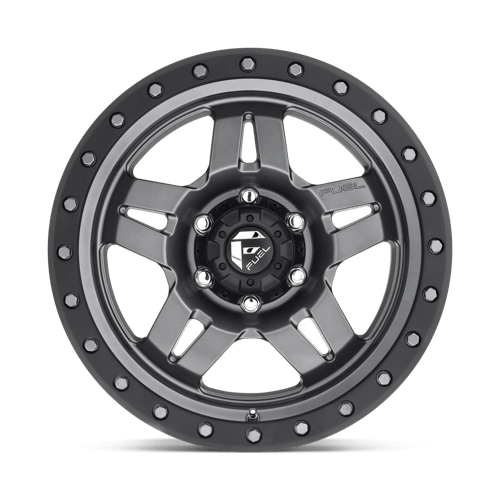 Fuel Offroad D558 ANZA Matte Gunmetal Black Bead Ring 17x8.5 +6 6x139.7mm 108mm