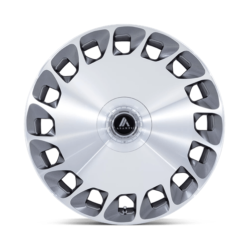 Asanti Black AB045 ARISTOCRAT Gloss Platinum Bright Mach Fc 20x10.5 +18 Custom 72.6mm
