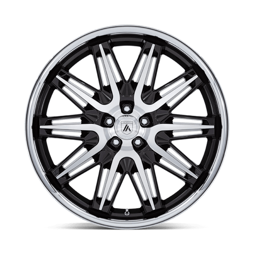 Asanti Black AB047 IMPERATOR Gloss Black Machined W/ Ss Lip 20x10.5 +38 5x112mm 66.6mm