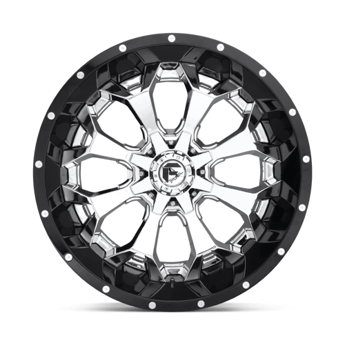 Fuel Offroad D246 ASSAULT Chrome Plated Gloss Black Lip 20x12 -43 6x135|6x139.7mm 106.1mm - 2 PIECE