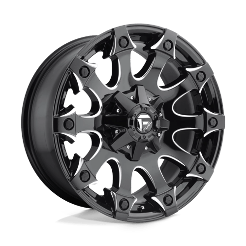 Fuel Offroad D578 BATTLE AXE Gloss Black Milled 17x9 +1 5x139.7|5x150mm 110.1mm