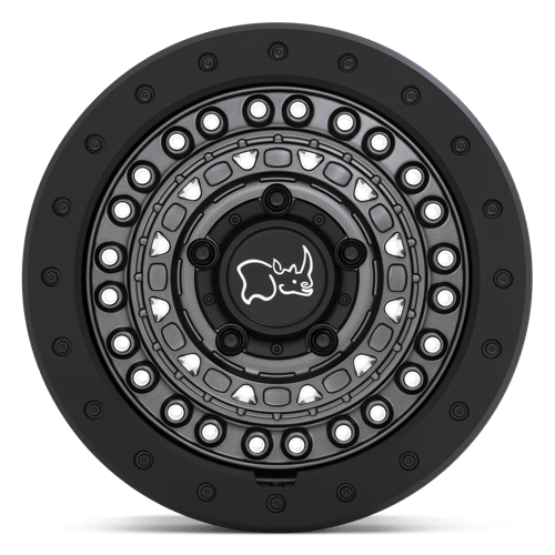 Black Rhino BARRICADE Gun Black W/ Black Rock Guard 17x8.5 -18 6x139.7mm 112.1mm