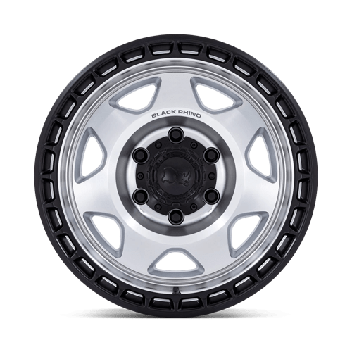 Black Rhino BR018 VOYAGER Silver Machined W/ M-black Lip 17x8.5 -10 6x114.3mm 66.1mm