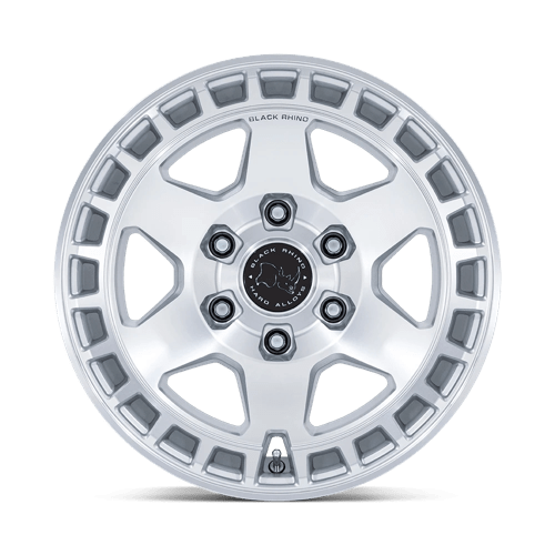 Black Rhino BR022 BAHARI Gloss Silver W/ Machined Face 17x8.5 -10 5x127mm 71.5mm