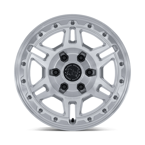 Black Rhino BR039 VANGUARD Gloss Silver W/ Machined Face 20x9 +15 6x139.7mm 106.1mm