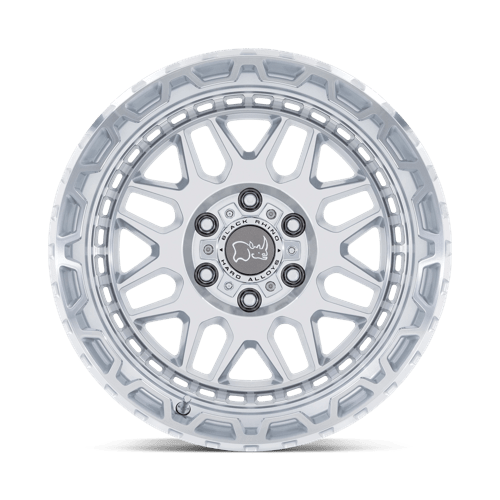 Black Rhino HOLCOMB Gloss Silver W/ Mirror Cut Fac 17x9.5 +12 6x135mm 87.1mm