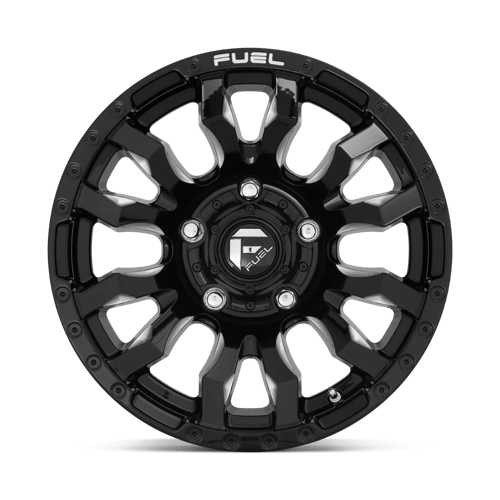 Fuel Offroad D673 BLITZ Gloss Black Milled 16x8 +1 5x139.7mm 108mm