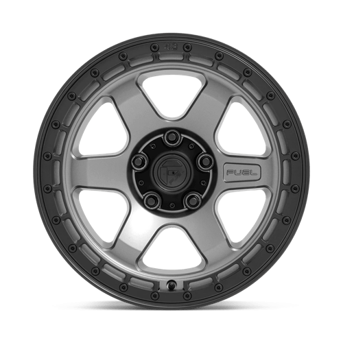 Fuel Offroad D752 BLOCK Matte Gunmetal W/ Black Ring 18x9 -12 5x127mm 71.5mm