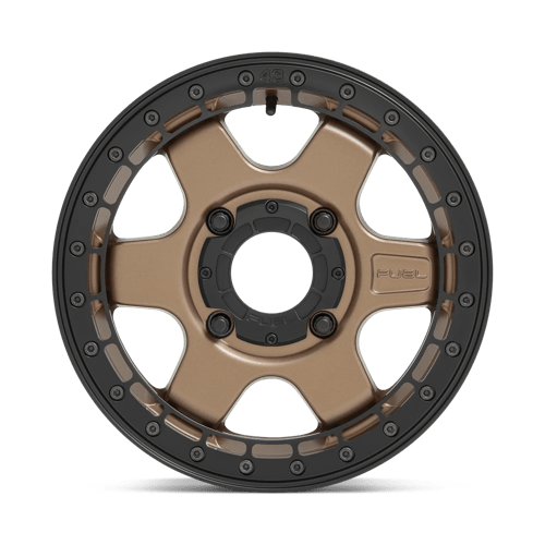 Fuel Offroad D924 BLOCK UTV BEADLOCK Matte Bronze W/ Black Ring 15x6 +38 4x156mm 132mm