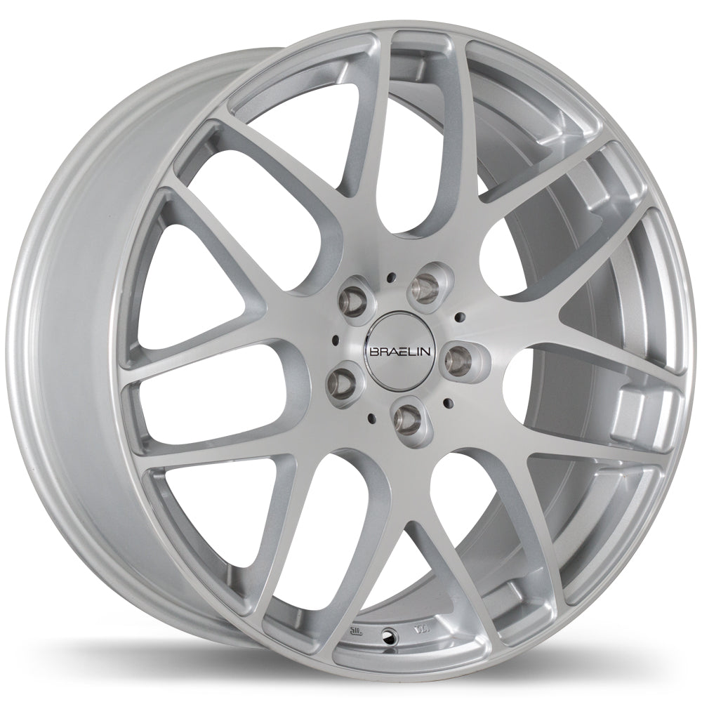 Braelin BR06 Gloss Silver with Machined Face 19x9.5 +45 5x114.3mm 67.1mm