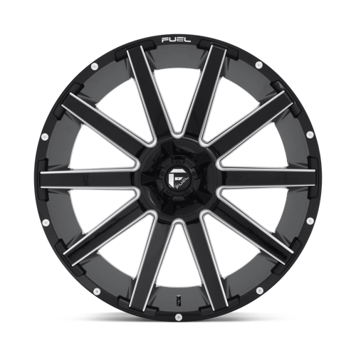 Fuel Offroad D615 CONTRA Gloss Black Milled 24x12 -44 6x135|6x139.7mm 106.1mm