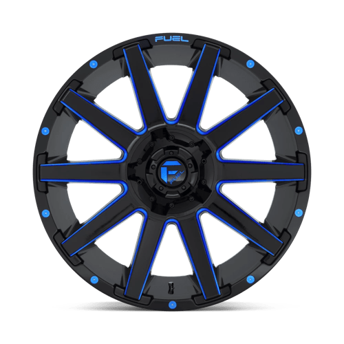 Fuel Offroad D644 CONTRA Gloss Black Blue Tinted Clear 20x10 -19 6x135|6x139.7mm 106.1mm