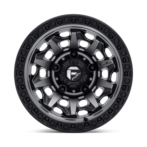 Fuel Offroad D716 COVERT Matte Gunmetal Black Bead Ring 15x8 -12 5x139.7mm 108mm