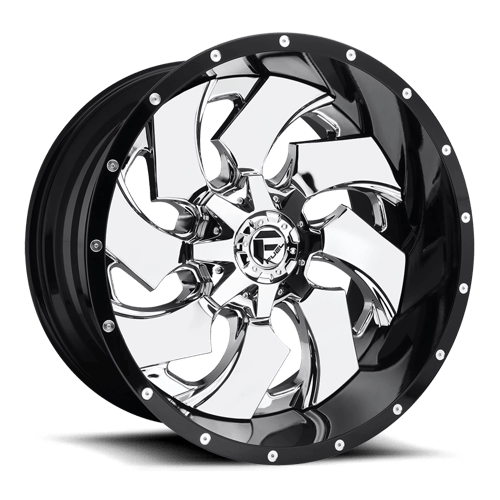 Fuel Offroad D240 CLEAVER Chrome Plated Gloss Black Lip 20x9 +1 6x135|6x139.7mm 106.1mm - 2 PIECE