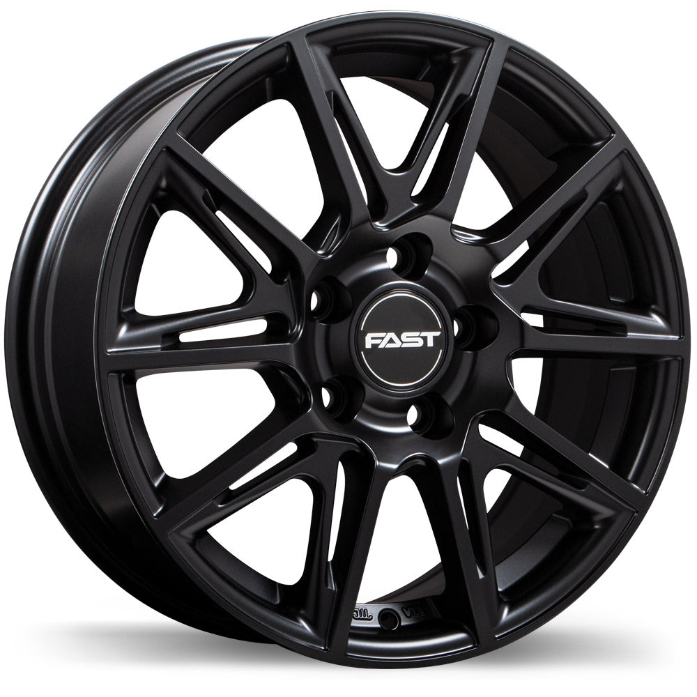 Fast Wheels Switch Satin Black 16x6.5 +42 5x114.3mm 64.1mm