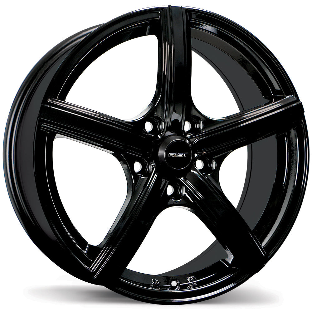Fast Wheels Jet Gloss Black 17x7 +45 5x114.3mm 56.1mm