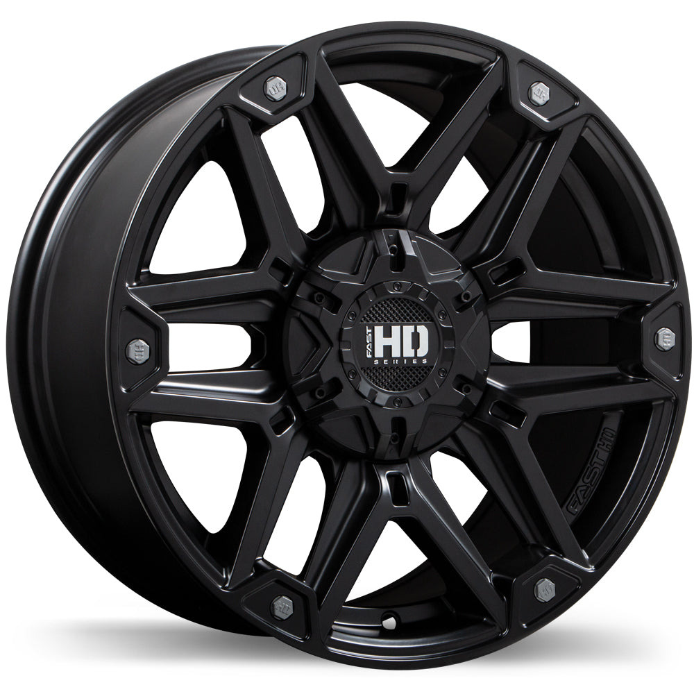 Fast HD RECON Satin Black Anthracite 17x8 +10 5x127mm 71.5mm