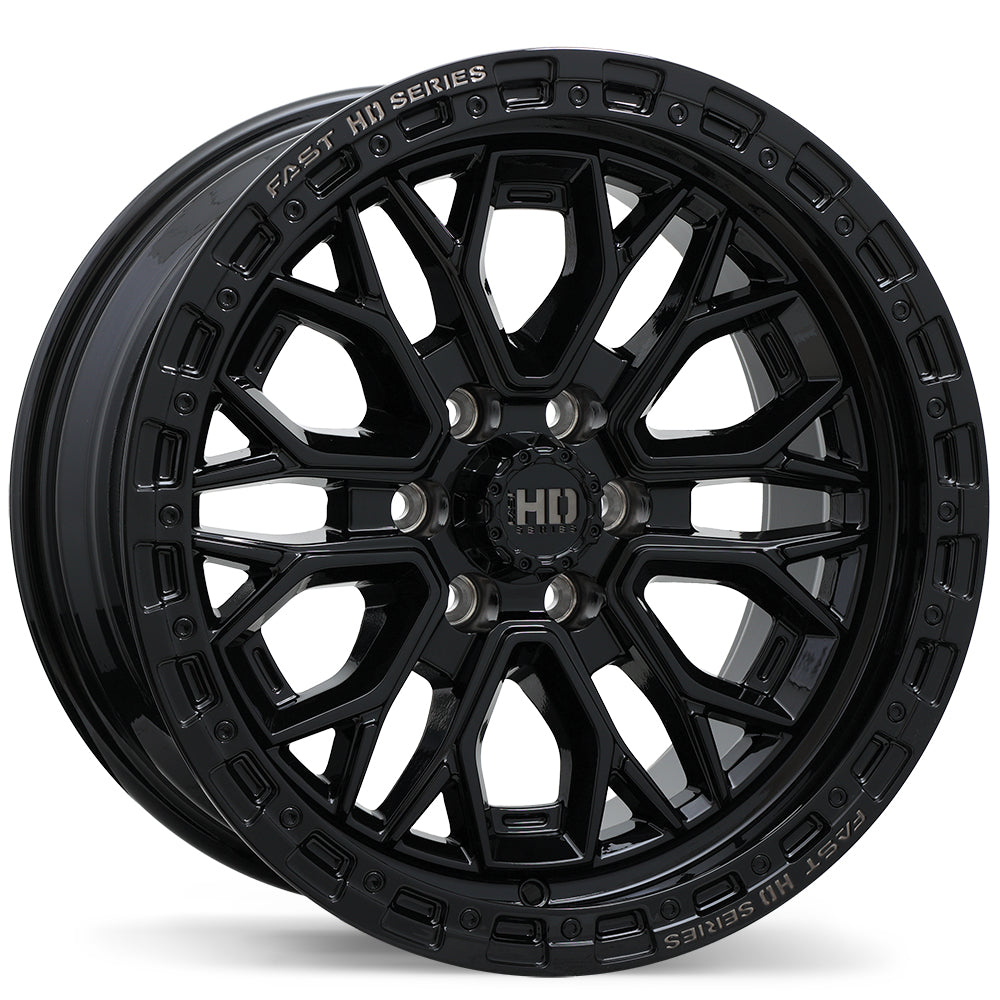 Fast HD Muramasa Gloss Black with Grey Milling 17x9 0 6x114.3mm 66.1mm