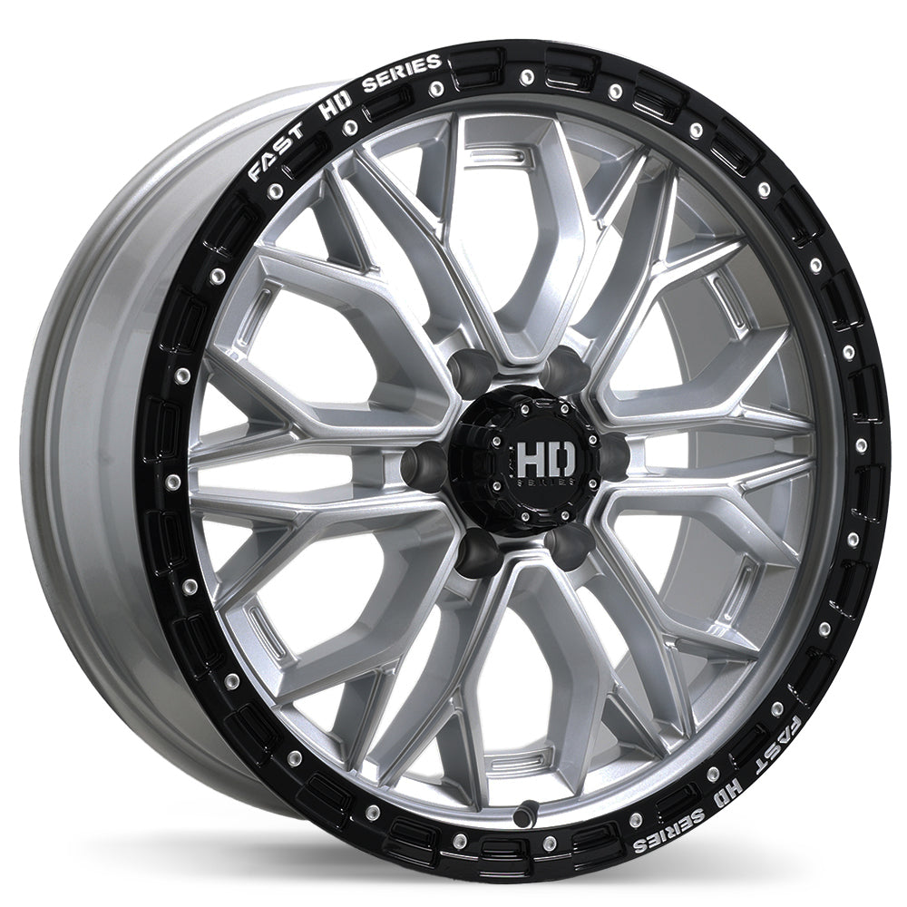 Fast HD Muramasa Gloss Silver with Black Lip 20x9 +30 6x139.7mm 78.0mm