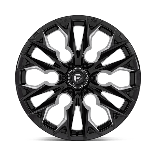 Fuel Offroad D803 FLAME Gloss Black Milled 22x10 -18 6x139.7mm 106.1mm