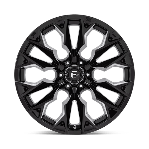 Fuel Offroad D803 FLAME Gloss Black Milled 22x12 -44 6x139.7mm 106.1mm