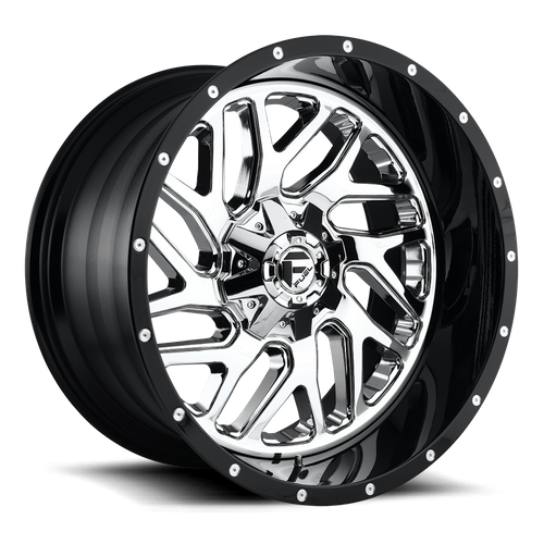 Fuel Offroad D211 TRITON Chrome Plated Gloss Black Lip 20x10 -19 5x139.7|5x150mm 110.1mm - 2 PIECE