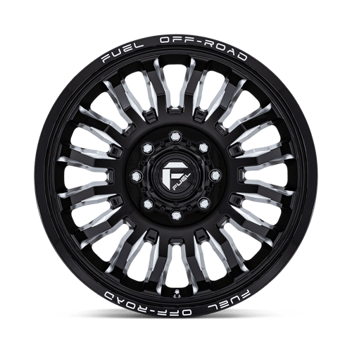 Fuel Offroad D868 ARC DUALLY Gloss Black Milled 22x8.25 +104 8x170mm 125.1mm