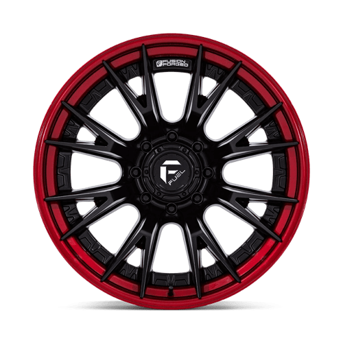 Fuel Offroad FC402 CATALYST Matte Black W/ Candy Red Lip 22x10 -18 8x180mm 124.2mm