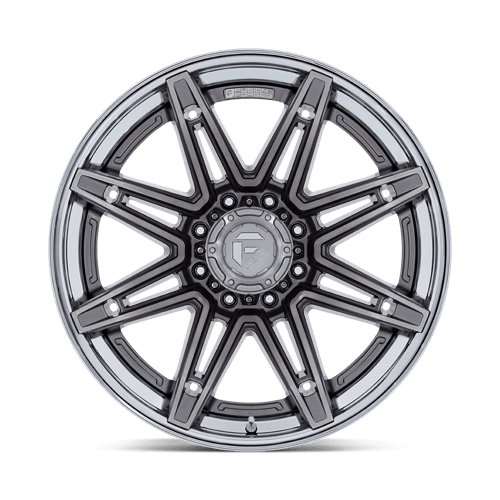 Fuel Offroad FC401 BRAWL Platinum W/ Chrome Lip 22x12 -44 8x180mm 124.2mm
