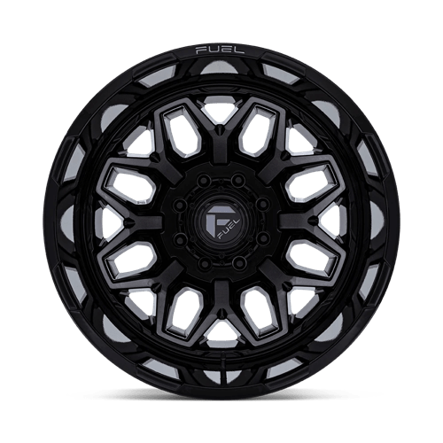Fuel Offroad D875 FLUX DUALLY Gloss Black Brush Fc Gray Dddt 22x8.25 -227 8x210mm 154.3mm