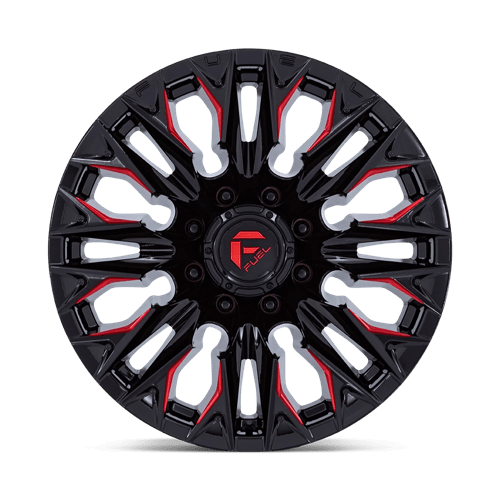 Fuel Offroad D823 FLAME Gloss Black Mill W/ Candy Red 20x9 +1 8x170mm 125.1mm