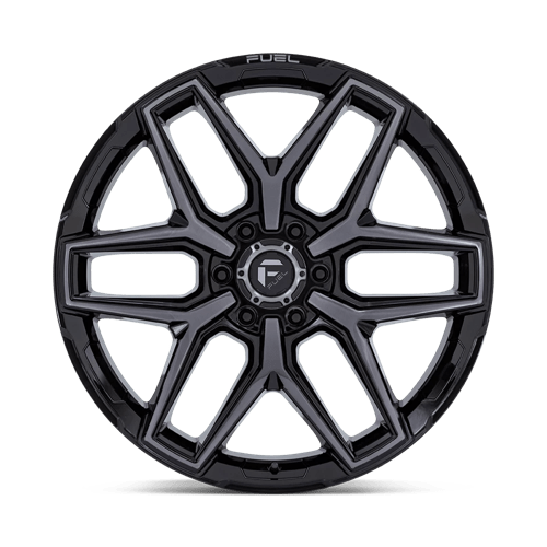 Fuel Offroad FLUX Gloss Black Brush Fc Gray Dddt 22x9.5 +20 6x139.7mm 106.1mm
