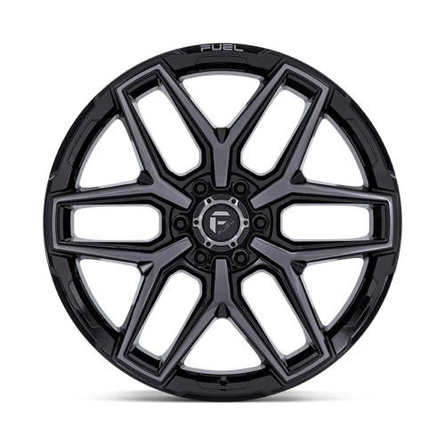 Fuel Offroad FLUX Gloss Black Brush Fc Gray Dddt 22x12 -44 6x139.7mm 106.1mm