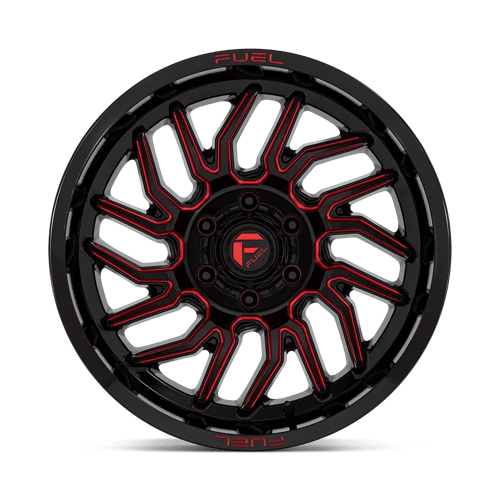 Fuel Offroad D808 HURRICANE Gloss Black Milled Red Tint 20x10 -18 6x139.7mm 106.1mm