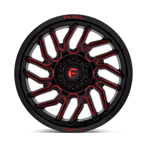 Fuel Offroad D808 HURRICANE Gloss Black Milled Red Tint 20x9 +20 6x135mm 87.1mm