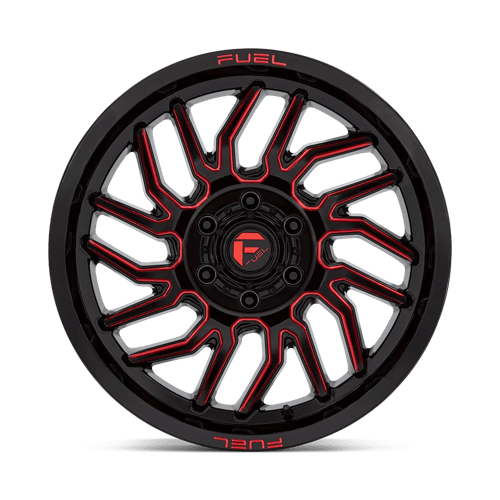 Fuel Offroad D808 HURRICANE Gloss Black Milled Red Tint 20x9 +1 6x135mm 87.1mm