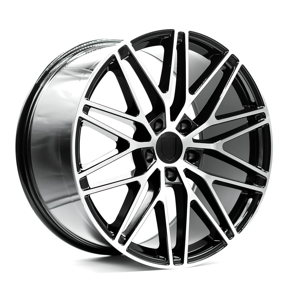 OEPlus P01 Gloss Black Machined Face 21x11 +58 5x130mm 71.6mm