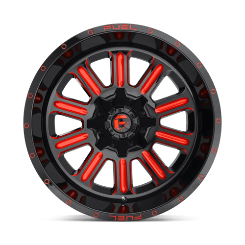 Fuel Offroad D621 HARDLINE Gloss Black Red Tinted Clear 20x10 -18 5x114.3|5x127mm 78.1mm
