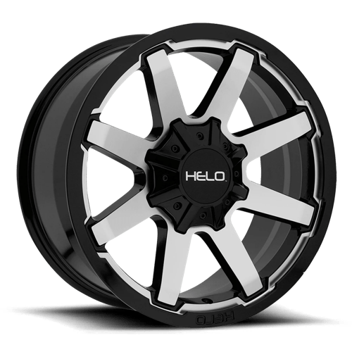 Helo HE909 Gloss Black Machined 20x9 0 8x165.1mm 125.1mm