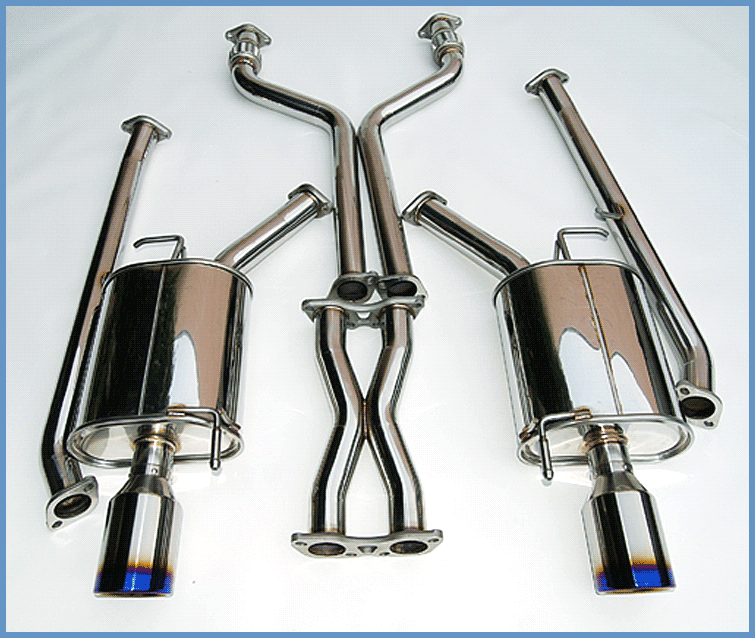 Invidia Q300 Rolled Titanium Tip Cat-back Exhaust - 07+ Infiniti G35/G37 Sedan