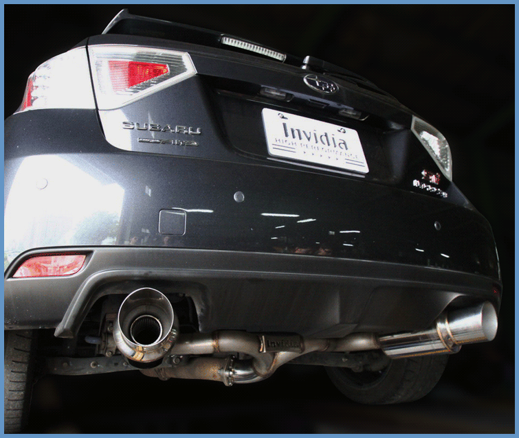 Invidia Dual N1 Single Layer SS Tipped Cat-back Exhaust - 08-11 Subaru WRX/STI Hatch