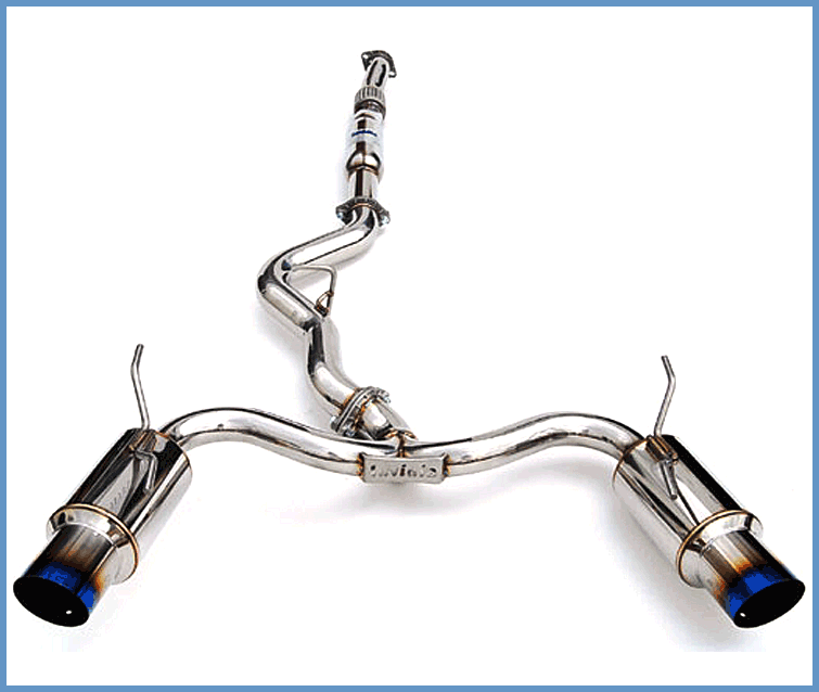 Invidia Dual N1 Single Layer Titanium Tipped Cat-back Exhaust - 08-11 Subaru WRX/STI Hatch